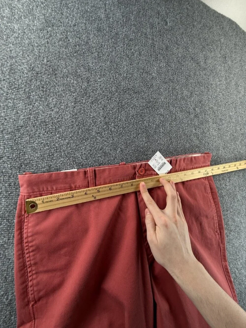 NWT J. Crew Factory Chino Pants 36x30 Red Classic Fit Slim Leg All Cotton Men